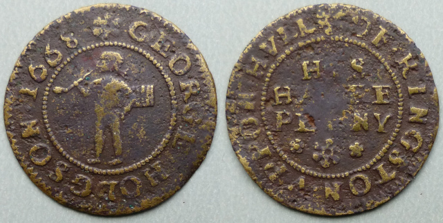 Kingston-upon-Hull, George Hodgson 1668 halfpenny Kingston-upon-Hull, George Hodgson 1668 halfpenny